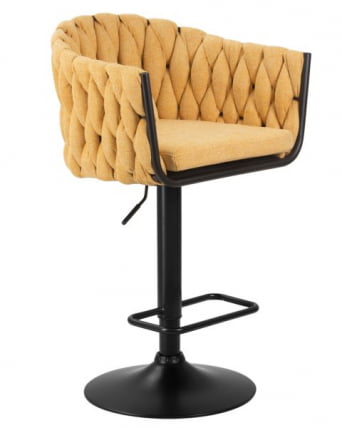 Стул барный DOBRIN LEON (желтая ткань (LAR 275-8)) 2 шт_4