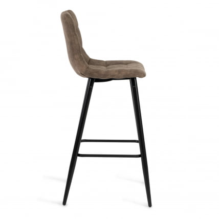 Стул барный SPICE (mod.8078) металл,ткань наппа, 51 x 42 x 104 см, светло-коричневый/черный, PK-01_1