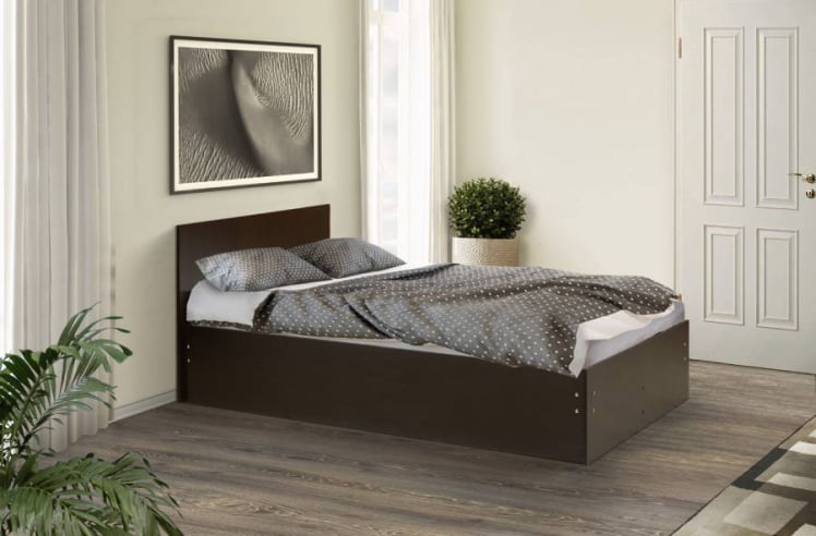 Кровать на уголках №4 1400*1900 Вишня Оксфорд_0