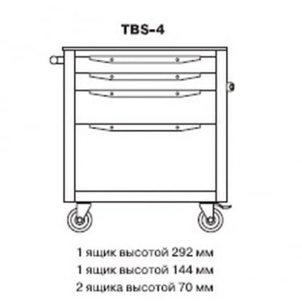 Тележка инструментальная TBS-4 оранжевый_2