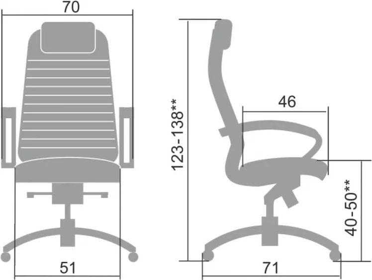 Кресло руководителя Samurai KL-1.04 Черное_4