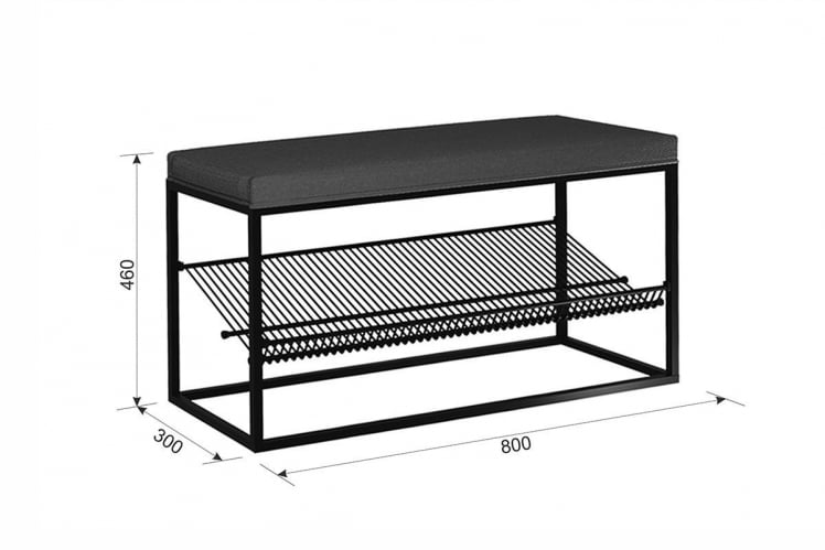 Обувница Крафт 1 LMN-11 черный муар/графит_2