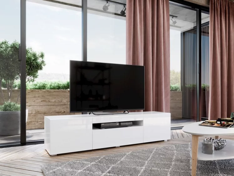 Тумба под ТВ 1600 Бруклин ЛД 685.050.000 Белый глянец_4