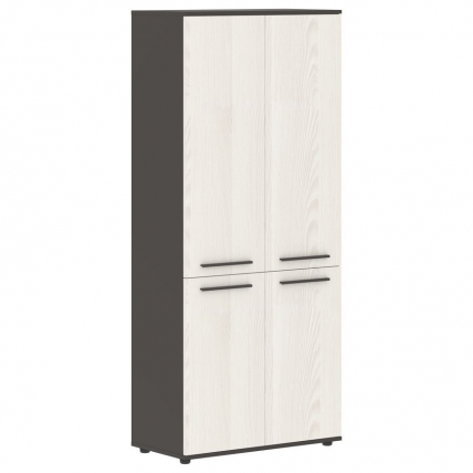 Шкаф с глухими средними и малыми дверьми EDIS EHCS 85.3 Ясень Траун Мокко Мокко_0