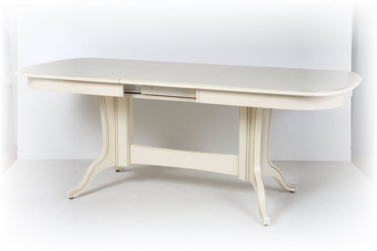 Стол обеденный раскладной Лира-3 (1,4м) тон 2М с золотой патиной_4