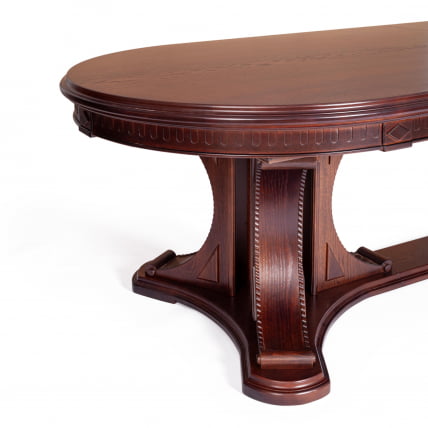 Стол VERSAL овальный бук, мдф, 300 (350/400) х 110 х 78 см, Tobacco_8