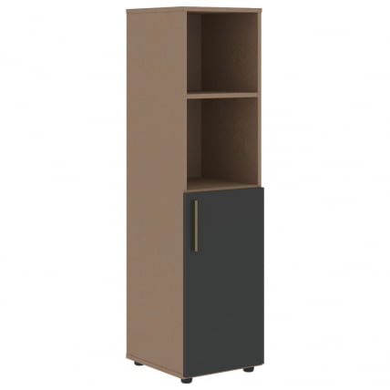 Шкаф-колонка с глухой малой дверью (правый) VELION VMCS 40.5 R Яшма черный Кобра_0