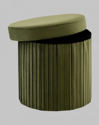 Пуф складной с ящиком Store Round травяной_1