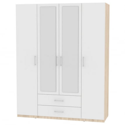 Шкаф распашный R-230х180х60-2-M(ДСС-Белый)_0