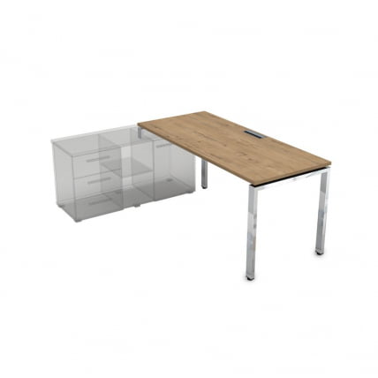 Стол рабочий, прямолинейный три опоры, левый GLOSS LINE НСТЛ-П.995 Teakwood_0