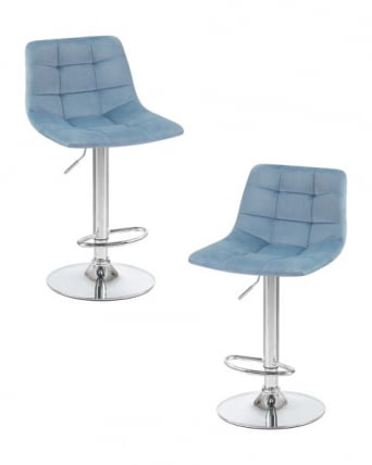 Стул барный DOBRIN TAILOR (пудрово-голубой велюр (MJ9-74)) 2 шт_0