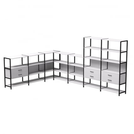 Набор стеллажных систем Everprof EVO №19 Белый Черный_0