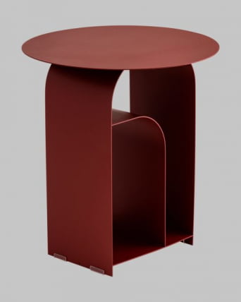 Журнальный столик Arwel металл бордовый_7
