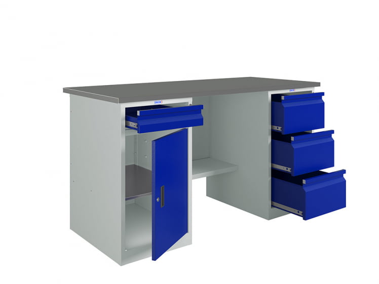 Верстак Профи (№606) ВТ160.ВД2/ВД3.000 / Profi WT160.WD2/WD3.000_1