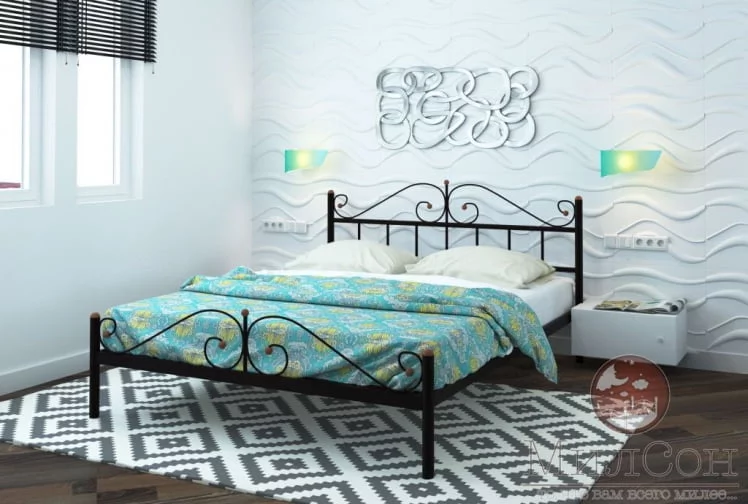 Кровать Диана Plus 1200х2000 Черная_1