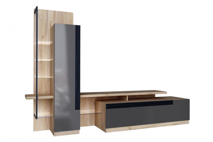 Тумба ТВ Кёльн ЛД.674.010.000 Дуб Золотой/Антрацит_0