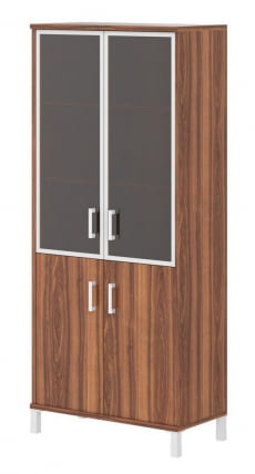 Стеллаж стекло в раме В430.4 Орех Даллас_0