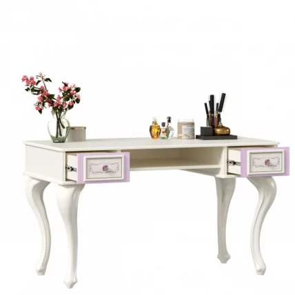 Стол письменный с полкой навесной Маркиза 03 Алебастр_9