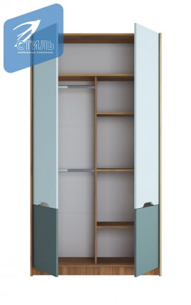 Шкаф RICH ШК-002 Мята/Сумеречный голубой/дуб крафт золотой_2