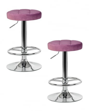 Табурет барный DOBRIN BRUNO (пудрово-сиреневый велюр (MJ9-52)) 2 шт_0
