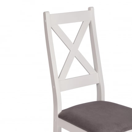 Стул CROSSMAN (комплект) NEW, Многослойный березовый шпон, 41х40х100 см, white/велюр темно-серый_8