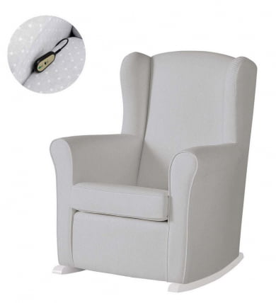 Кресло-качалка с Relax-системой Micuna Wing Nanny White/Leatherette Grey_0