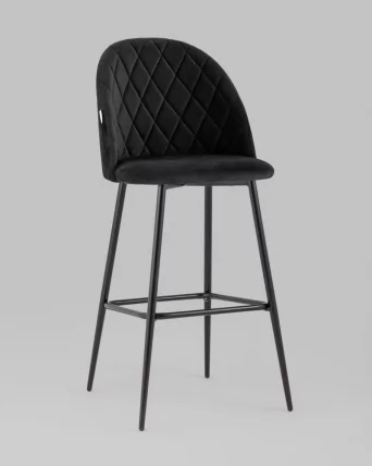 Стул барный Марсель Б велюр Черный_1