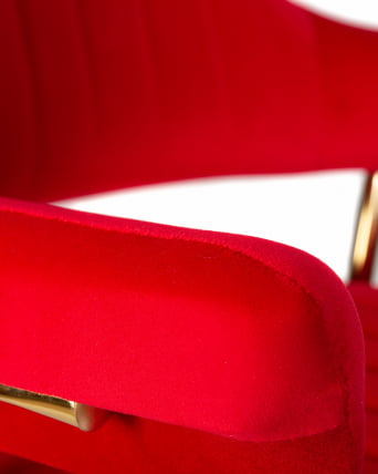 Стул барный DOBRIN CHARLY GOLD Красный велюр MJ9-45_7