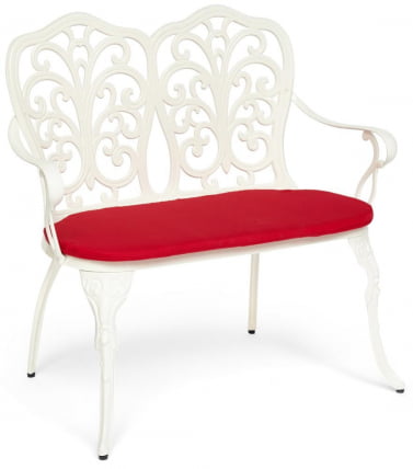 Скамья Secret De Maison Symphonie + подушка алюминиевый сплав, 95*56*92, butter white_0