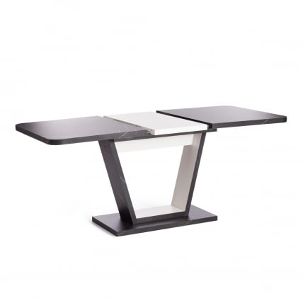 Стол обеденный VOX ЛДСП, 132-172x85x75,5 см, Мрамор черный/Белый_6