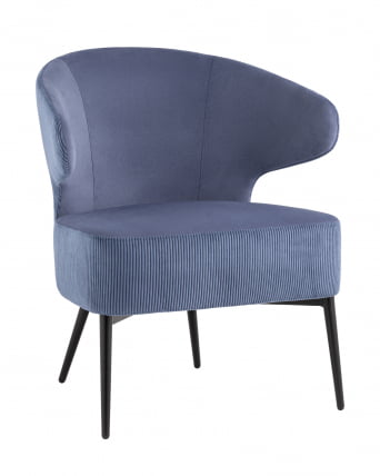 Кресло лаунж Royal Stripes велюр Синий_0