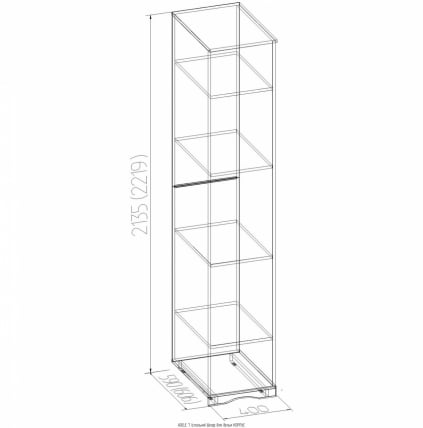 Корпус шкафа для белья ADELE 7 Дуб Сонома (спальня)_1