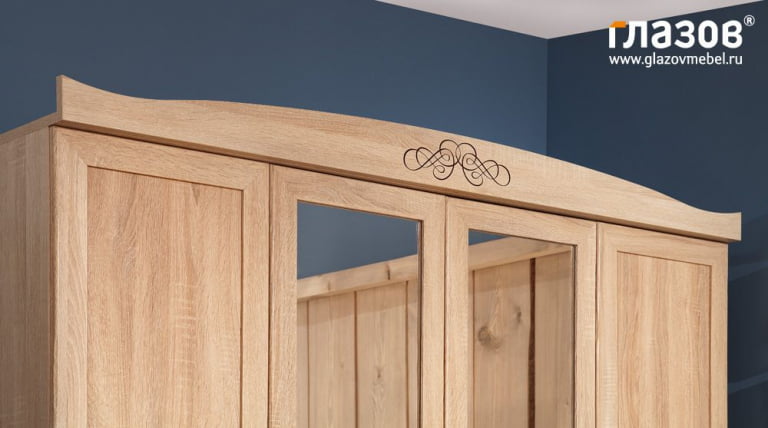 Карниз ADELE 51 Дуб Сонома/Орех шоколадный  (спальня)_1