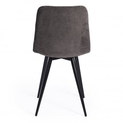 Стул CHILLY (mod. 7095-1) / 1 шт. в упаковке ткань/металл, 45x53х88 см, высота до сиденья 50 см, темно-серый barkhat 14/черный_3