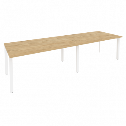 Стол переговорный (2 столешницы) ONIX O.MP-PRG-2.4 Тиквуд Светлый/Белый_0