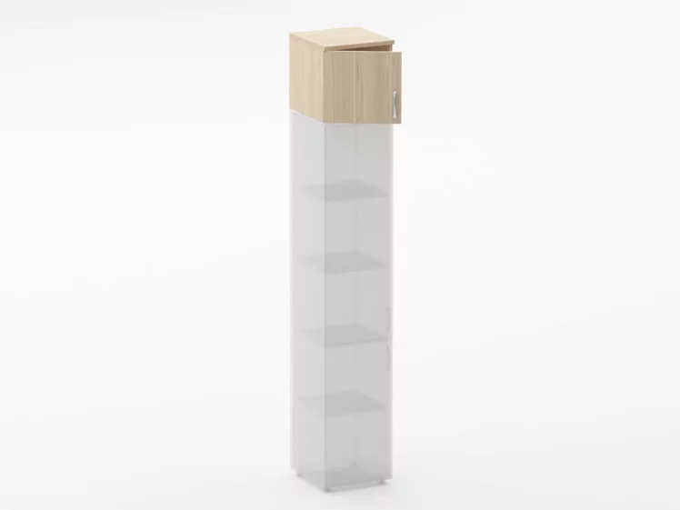 Антресоль узкая Glassy 6.04.13Л Дуб молочный_1