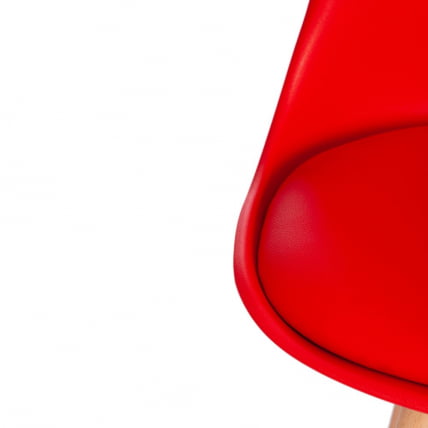 Стул TULIP (mod. 73) / 1 шт. в упаковке дерево/пластик/ПУ, 48.5*52.5*83cм, красный_7