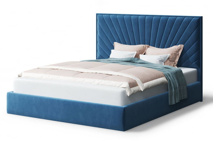 Кровать Леона, 2000*1200 мм, синий_0