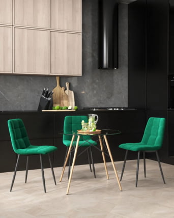 Стол круглый EAMES DSW NEW D=80 прозрачный стеклянный_6