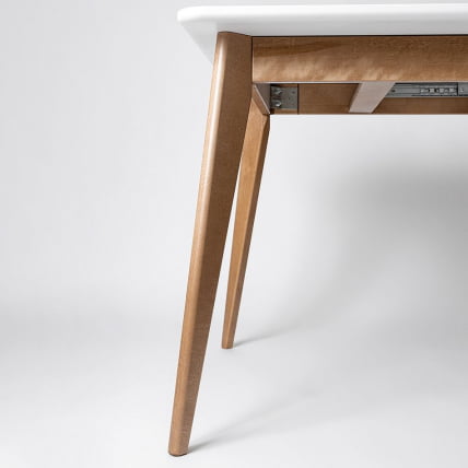 Стол обеденный Пегас Plus 120x75 Морилка Дуб золотой Эмаль белая_3