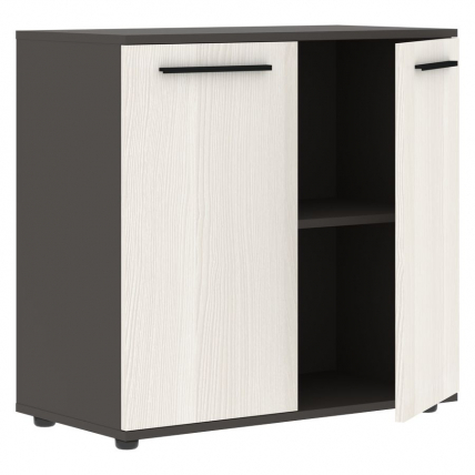 Шкаф с глухими малыми дверьми EDIS ELCS 85.1 Ясень Траун Черный Мокко_1