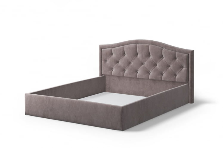 Кровать Стелла, 1400*2000 мм, велюр NEO 08, коричневый_1