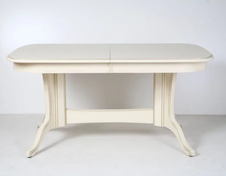 Стол обеденный раскладной Лира-3 (1,6м) тон 2М с золотой патиной_1