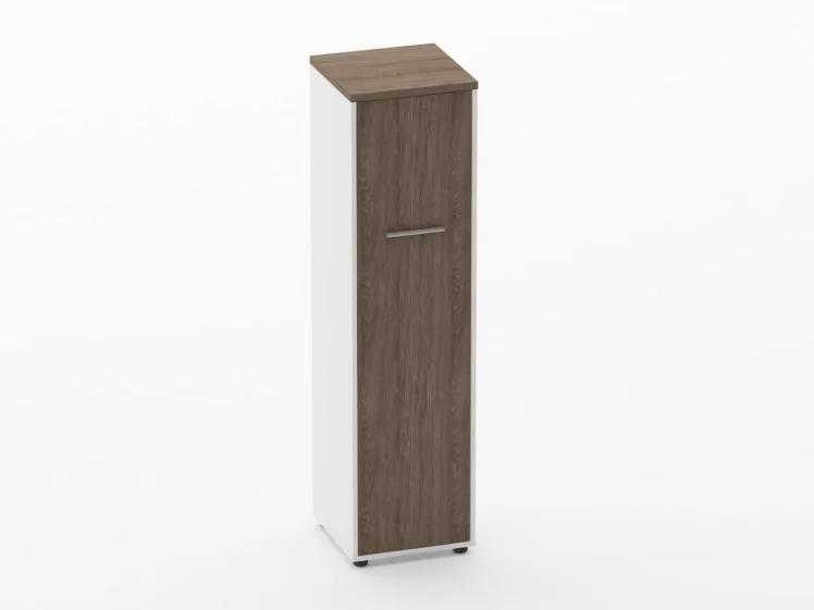 Шкаф 3 узкий закрытый, 1 дверь Deka 10.16.14Пр Дуб Верцаска/Белый_0