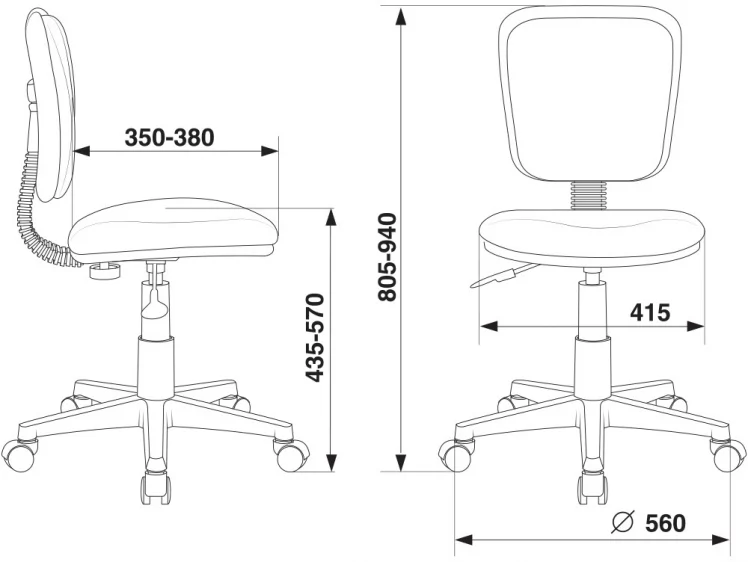 Кресло детское Бюрократ CH-W204NX (пластик белый) Зеленый Velvet 81_4