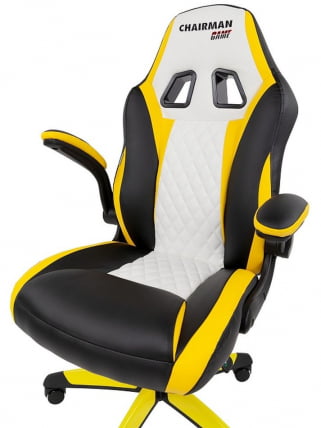 Игровое кресло CHAIRMAN Chairman гаме 15 Черный Желтый Белый / game_13