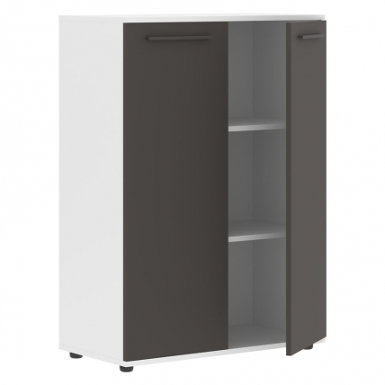 Шкаф с глухими средними дверьми EDIS EMCS 85.1 Мокко Мокко Белый_1