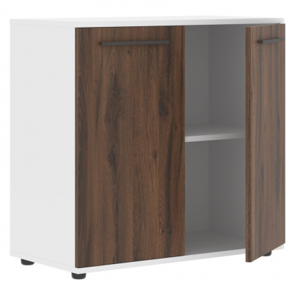 Шкаф с глухими малыми дверьми EDIS ELCS 85.1 Дуб Денвер темный Мокко Белый_1