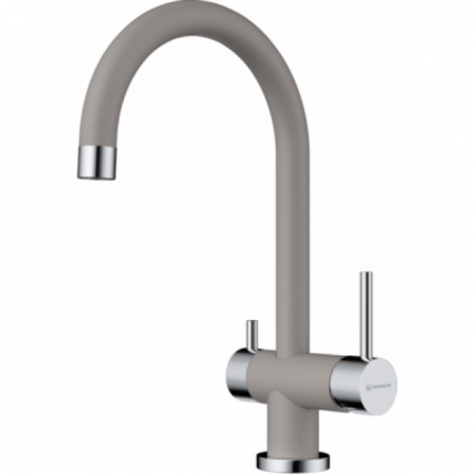 Смеситель Omoikiri Yamada-Gr Латунь/Гранит/Leningrad Grey_0