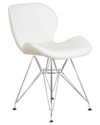 Стул обеденный DOBRIN BUTTERFLY CHROME Белый_1